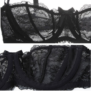 Balconette Lace Bra Lingerie Set