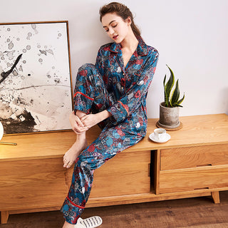 Blue Printed Pajama set Sleepwear