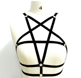 Body Jewelry - The Cage Elastic Bondage Bra