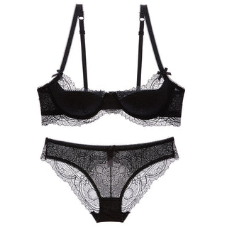 French Lightweight Demi Bra with Hipster underwear Set