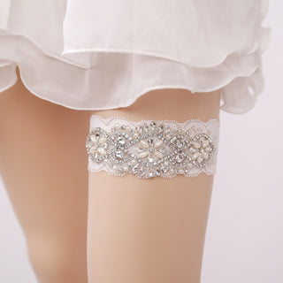 Rhinestone Lace Bridal Garter