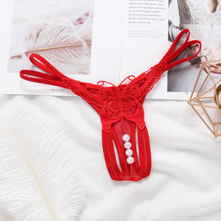 Embroidered Hollow Panties Ladies Low Waist