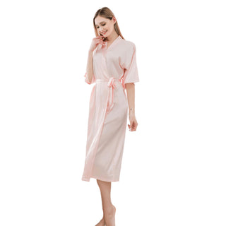 Satin Kimono Long Robe Sleepwear