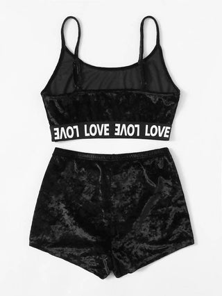 Velvet Camisole and Short Set Sleepwear