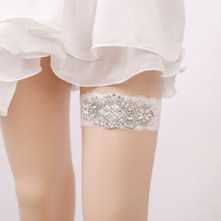 Rhinestone Lace Bridal Garter