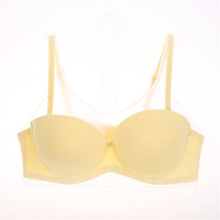 Thick Cup Gathering T-shirt Glossy Girls Bra