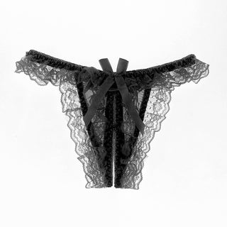 Lace Ladies Transparent Crotchless Underwear