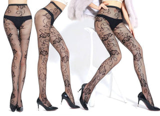 Semi-permeable Lace & Polyester Net Hosiery