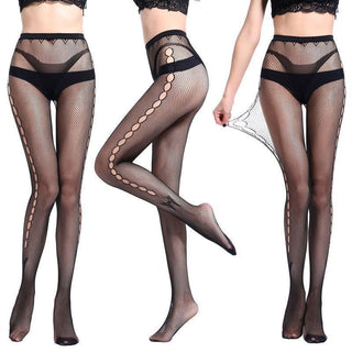 Semi-permeable Lace & Polyester Net Hosiery