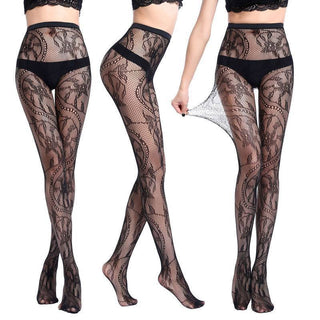 Semi-permeable Lace & Polyester Net Hosiery