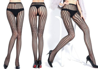 Semi-permeable Lace & Polyester Net Hosiery