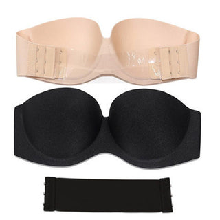 Strapless Half Cup Glossy Invisible Bra