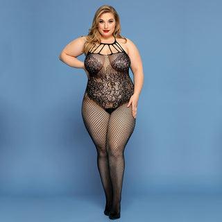 Net Bodysuit stocking Plus Size Lingerie